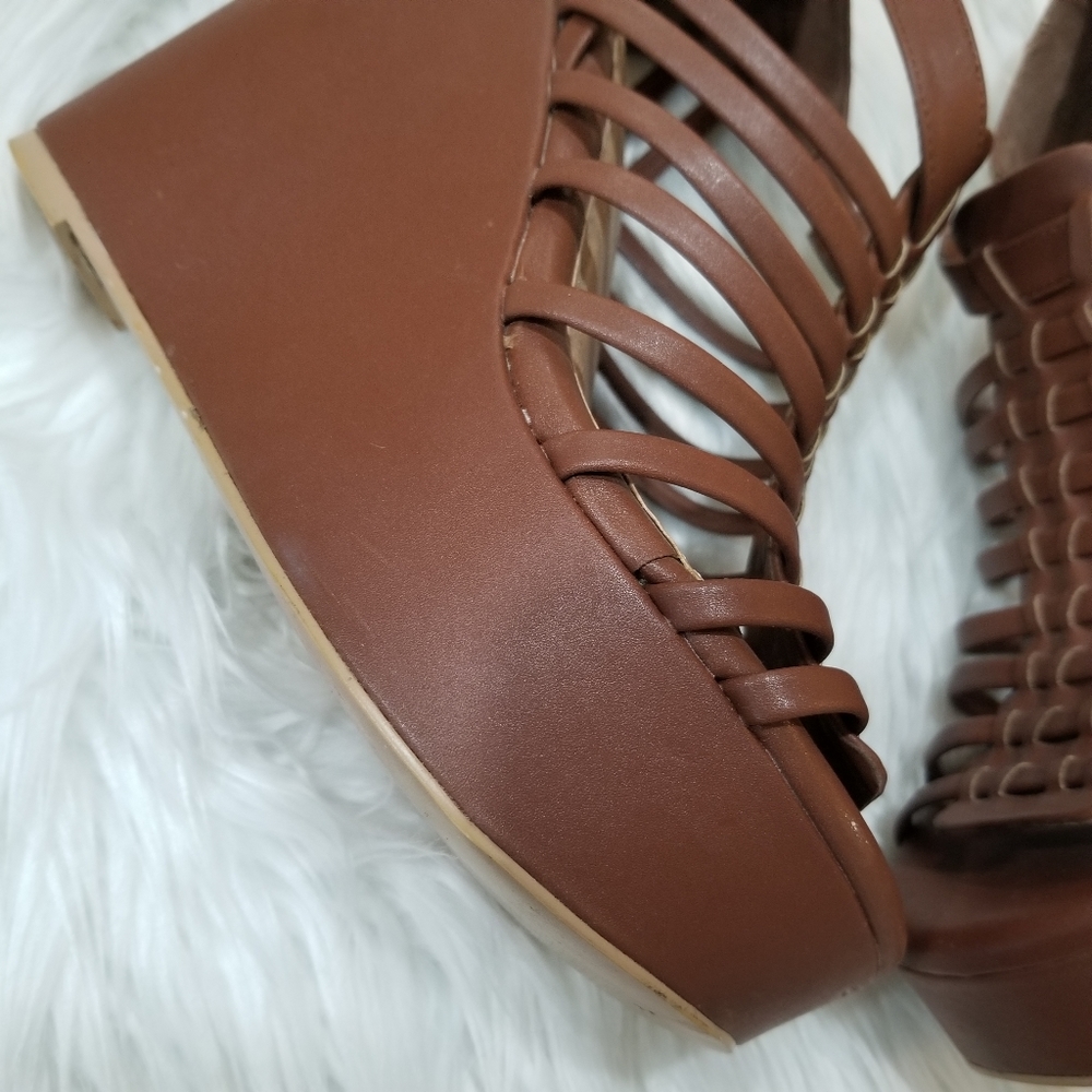 COPY - TORRID Platform Sandals With Strap Camel Color SIZE 8W. - Picture 9 of 17